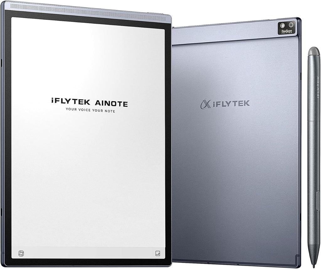 Pack iFLYTEK AINOTE Air 2 – Tablette tactile de prise de notes IA à encre électronique 8,2 pouces avec stylet, 4 096 niveaux de pression, carnet numérique avec transcription vocale, prise en charge multilingue, idéale pour les réunions et les études
