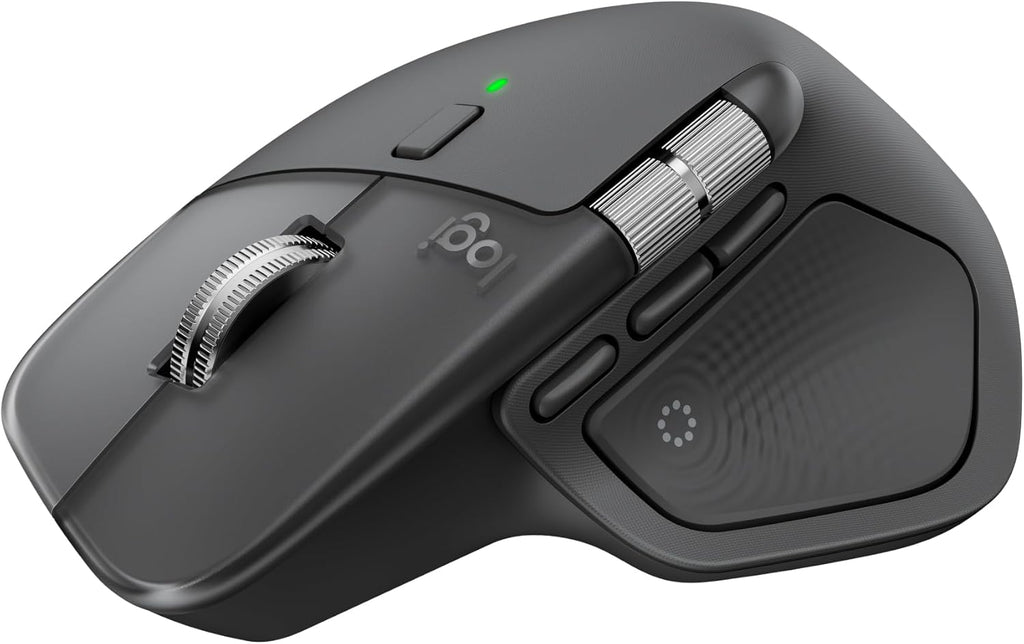 Logitech MX Master 4, souris à connectivité sans fil ergonomique doté de retour haptique performant, défilement ultra-réactif, chargement USB-C, Bluetooth, Windows, macOS - Graphite