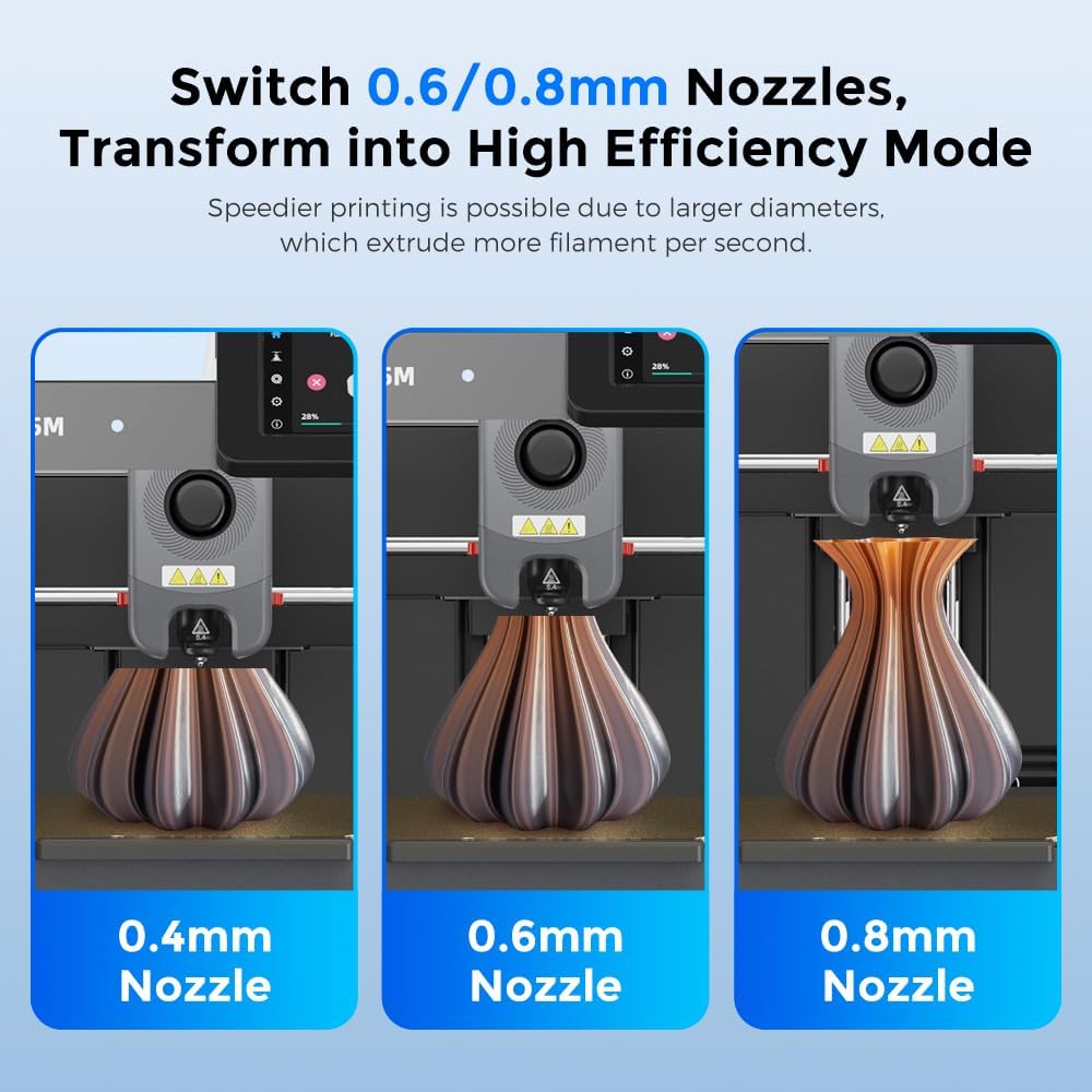 Imprimante 3D FLASHFORGE AD5M : Calibrage entièrement automatique, impression en un clic, vitesse maximale de 600 mm/s, structure CoreXY entièrement métallique pour une impression de précision, buse à changement réactif et facile d'entretien, volume…