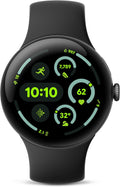 Présentation : Google Pixel Watch 3 (45 mm) Modèle 2024 - Montre connectée Android avec suivi de la fréquence cardiaque, fonctionnalités avancées de course à pied Fitbit, autonomie de 24 heures, boîtier en aluminium noir mat, bracelet en obsidienne,