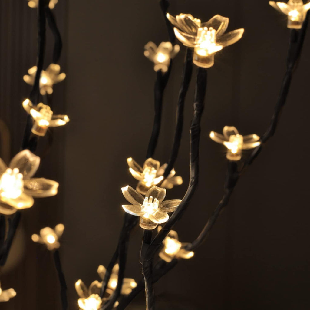 Arbre à cerisier lumineux Lightshare (6 pièces de 1,8 m, blanc chaud) – Modèle pratique