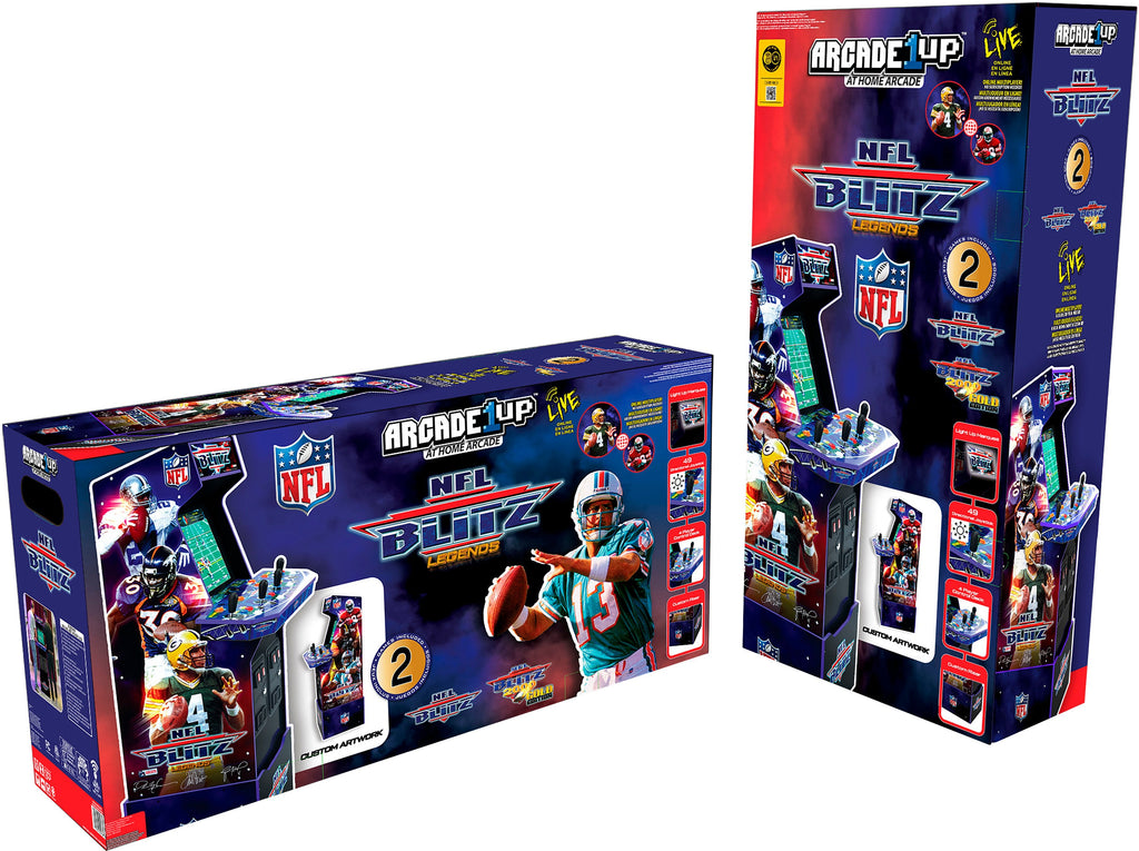 Arcade1Up – Salle d'arcade NFL Blitz doté de estrade et enseigne lumineuse – Multi