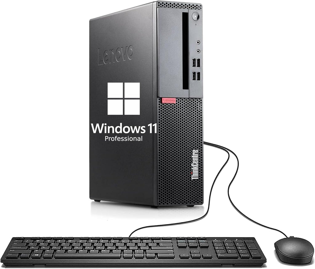 Ordinateur de bureau Lenovo ThinkCentre M710 SFF, processeur Intel Core de 6e génération à 3,70 GHz, 8 Go de RAM, SSD de 256 Go, carte graphique, clavier et souris, Wi-Fi, Bluetooth, Windows 11 Pro (reconditionné) – Modèle pratique