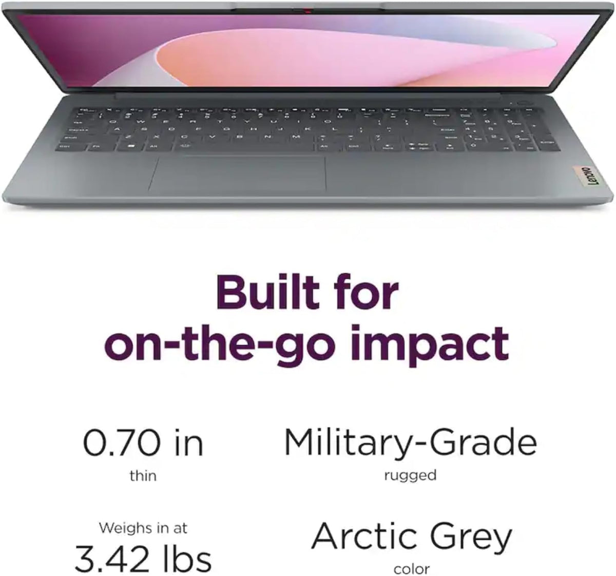Lenovo IdeaPad Slim 3i - Écran FHD 15,6" - Processeur Intel quadricœur - Microsoft 365 inclus - 1,1 To de stockage | SSD 128 Go et 1 To de stockage cloud - Qualité militaire - Sans souris - Apprenez, travaillez et streamez