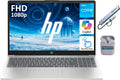 Ordinateur compact portable HP 15,6" FHD tactile, 16 Go de RAM, 512 Go de stockage (SSD 256 Go + station d'accueil 256 Go), processeur Intel Core i3 8 cœurs, Windows 11 avec Copilot AI, écouteurs SageNova, bleu clair de lune