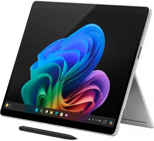 Microsoft Surface Pro 2-en-1 (2024) : ordinateur compact portable/tablette, Windows 11, Copilot+, écran tactile 13 pouces, processeur Snapdragon X Plus (10 cœurs), 16 Go de RAM, 512 Go de stockage, finition platine.