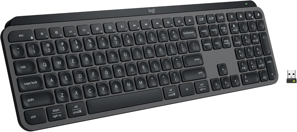 Clavier à connectivité sans fil Logitech MX Keys S, profil bas, frappe fluide, précise et silencieuse, touches programmables, rétroéclairage, Bluetooth, rechargeable par USB-C, compatible PC Windows, Linux, Chrome OS et Mac - Graphite