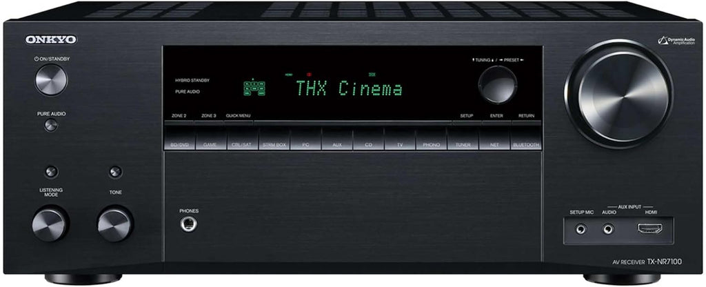 Ampli-tuner AV Onkyo TX-NR7100 9.2 canaux - 100 watts par canal - Compatible Dirac Live dès la sortie de la boîte - Compatible Sonos - Certifié THX et plus encore – Modèle pratique