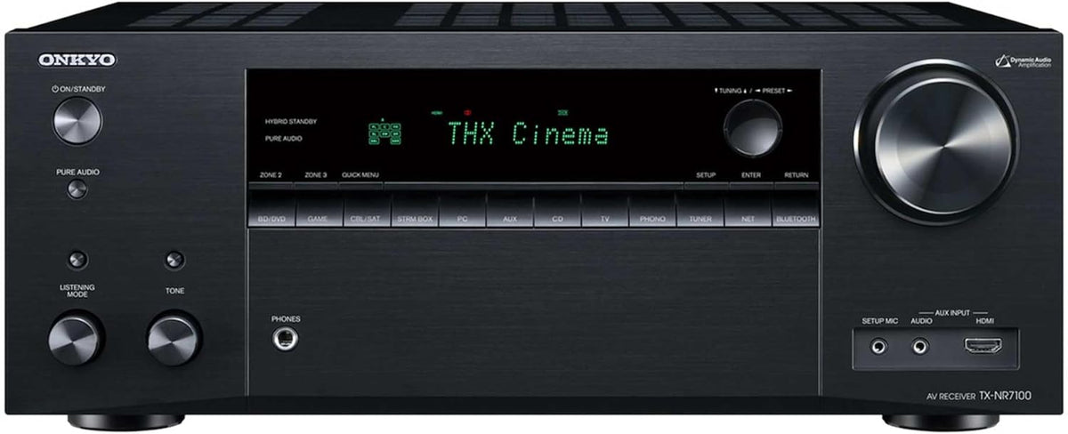 Ampli-tuner AV Onkyo TX-NR7100 9.2 canaux - 100 watts par canal - Compatible Dirac Live dès la sortie de la boîte - Compatible Sonos - Certifié THX et plus encore – Modèle pratique