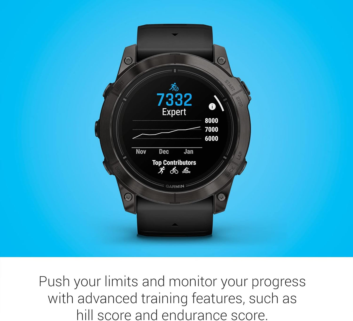 Présentation : Garmin epix Pro (2e génération) Édition Saphir 51 mm Montre connectée haute performance Technologie d'entraînement avancée Lampe torche intégrée Noir