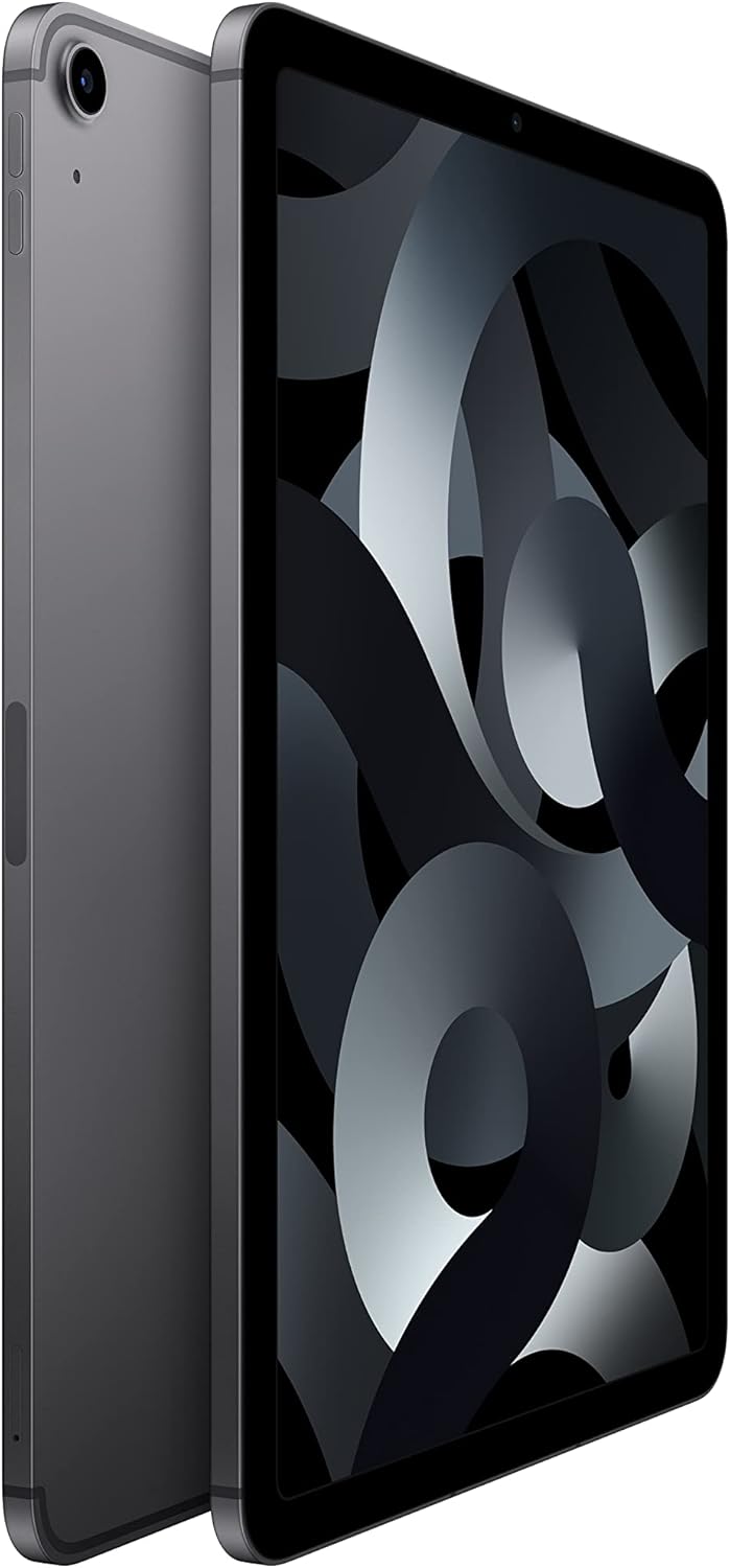 Apple iPad Air 5e génération (10,9 pouces, Wi-Fi + Cellular, 256 Go) 2022 - Gris sidéral (Reconditionné Premium) pratique