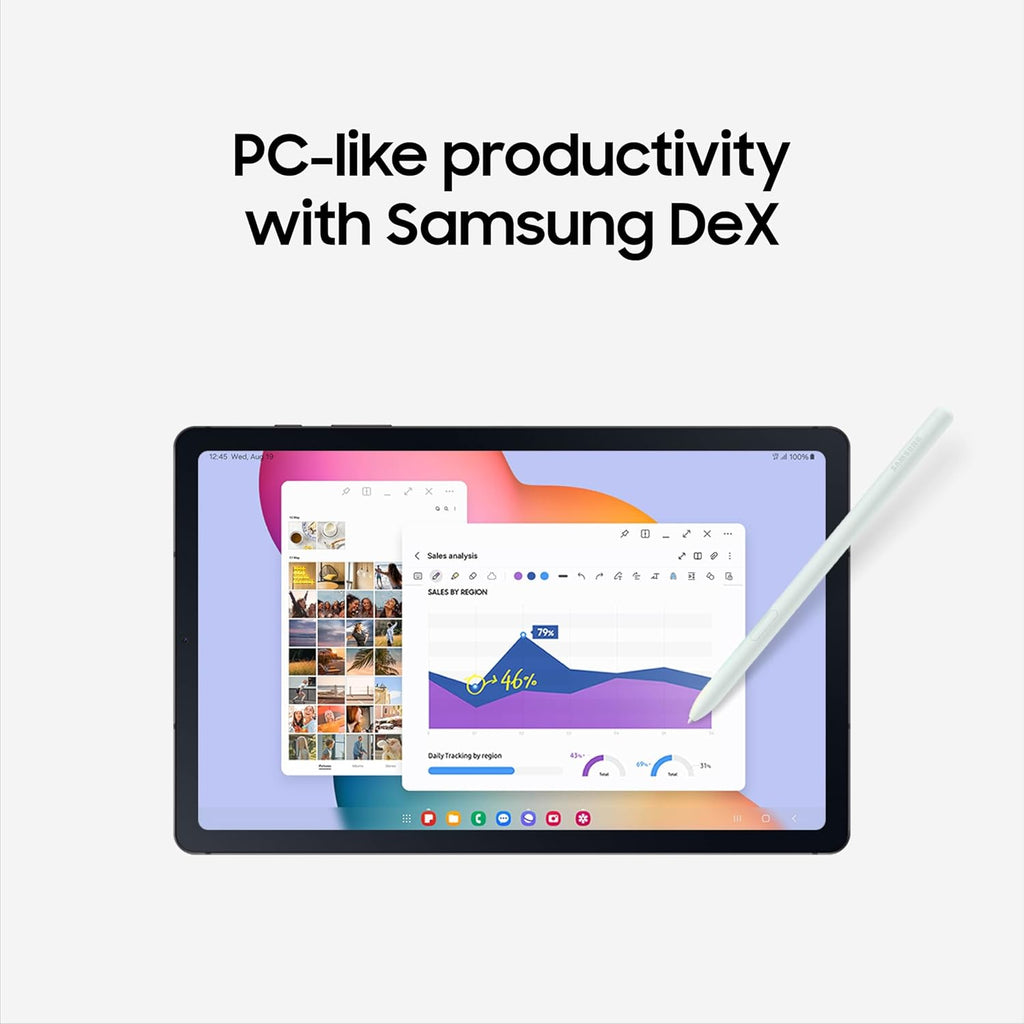 Samsung Galaxy Tab S6 Lite (2024) 10,4" 64 Go WiFi Android Tablette tactile étudiante S Pen pour la prise de notes, compatible jeux, longue autonomie, stockage extensible Version US Gris Oxford Exclusivité Amazon