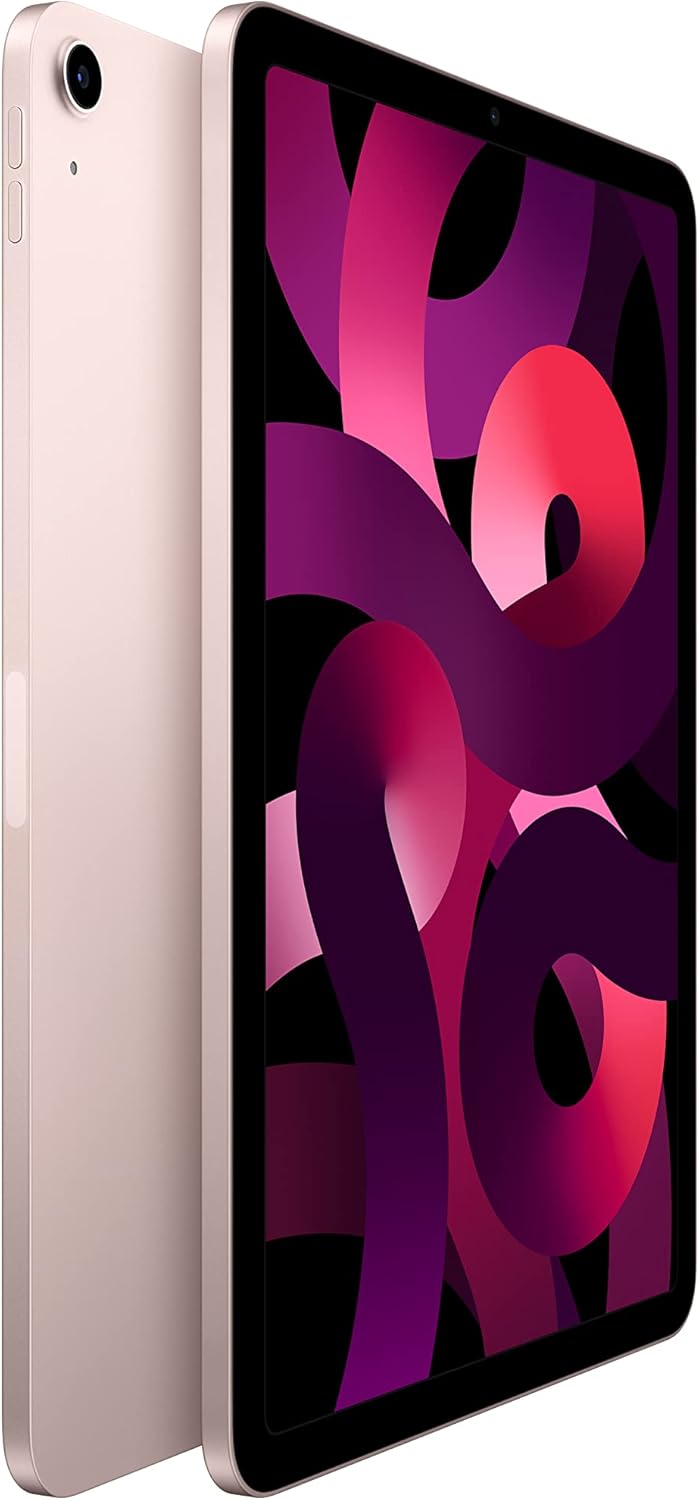 Apple iPad Air 5e génération (10,9 pouces Wi-Fi 64 Go) 2022 - Rose (Reconditionné Premium) pratique
