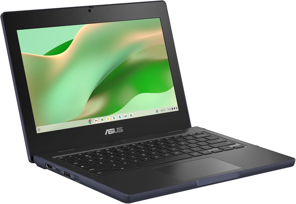 Chromebook ASUS CR11, ordinateur compact portable renforcé, écran 11,6", processeur Intel N100, 4 Go de RAM, 64 Go de stockage eMMC, protection antimicrobienne, clavier résistant aux éclaboussures, gris minéral CR1104CGA-AS44