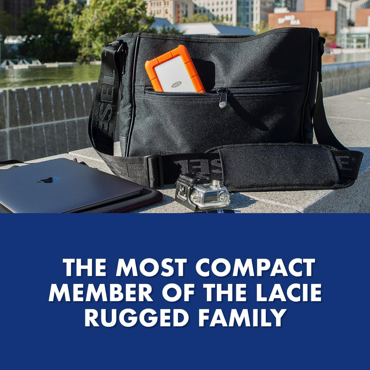 LaCie Rugged Mini, 1 To, 2,5 pouces, disque dur externe portable, pour PC, Mac, iPad et iPhone, service de récupération de données (LAC301558) pratique