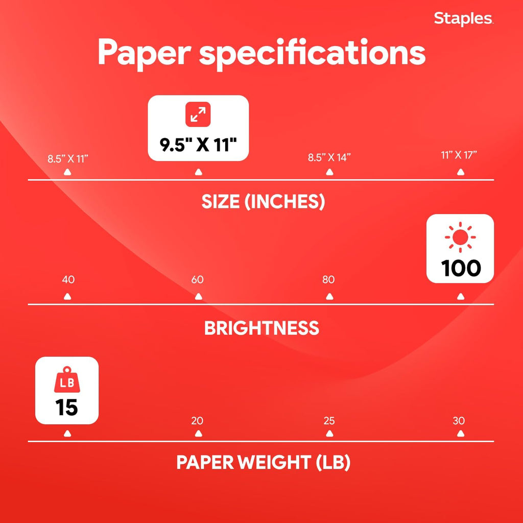 Papier autocopiant Staples NCR, formulaires continus en 3 exemplaires, 24 x 28 cm, blanc/jaune/rose, papier multi-exemplaires assemblé, 1100 feuilles pour factures et formulaires – Modèle pratique