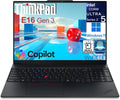 Ordinateur compact portable professionnel Lenovo ThinkPad E16 Gen 3 16" FHD+ - Processeur Intel Ultra 5 225H quadricœur, 16 Go de RAM DDR5, SSD de 512 Go, Wi-Fi 6E, Bluetooth 5.3, clavier rétroéclairé, lecteur d'empreintes digitales, Windows 11 Pro