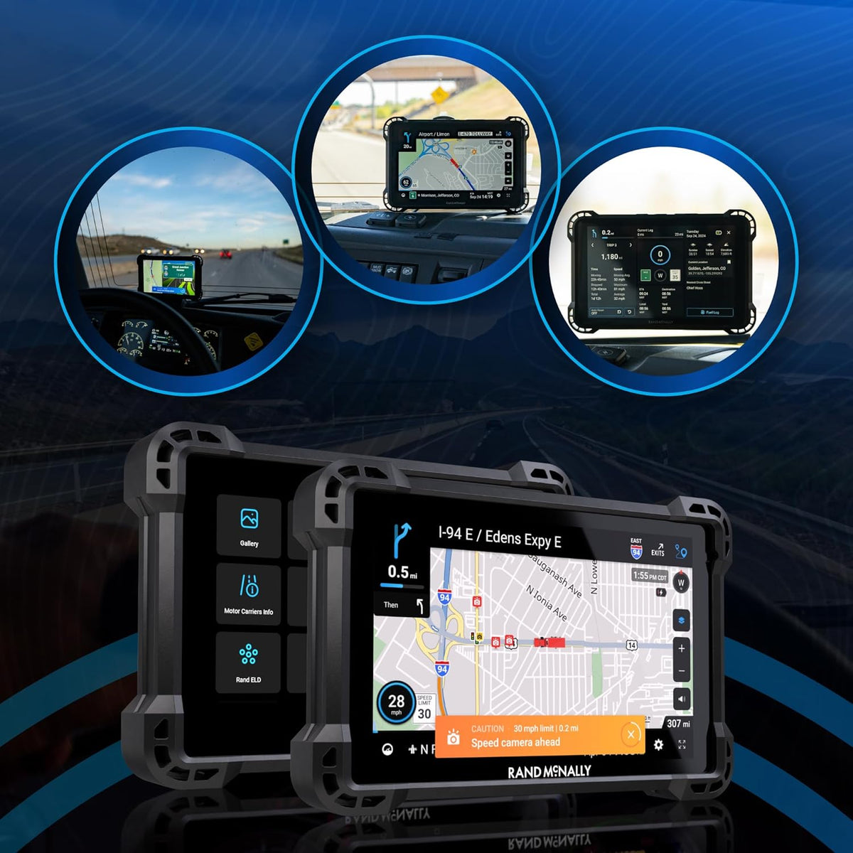 Navigateur GPS pour camions Rand McNally RANDTAB7 7 pouces doté de les meilleurs itinéraires personnalisés du secteur : Rand Navigation 2.0 doté de cartes 2025