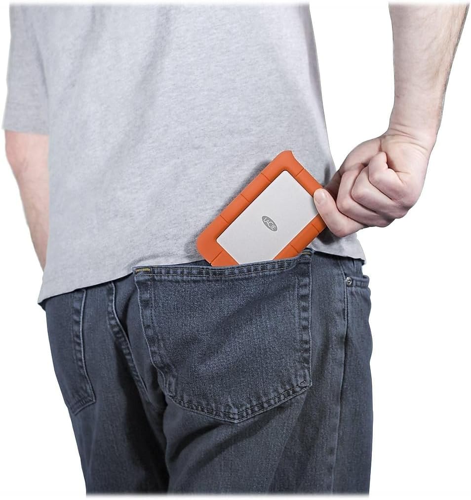 LaCie Rugged Mini, 2 To, 2,5 pouces, disque dur externe portable, pour PC, Mac, iPad et iPhone, service de récupération de données (LAC9000298) pratique