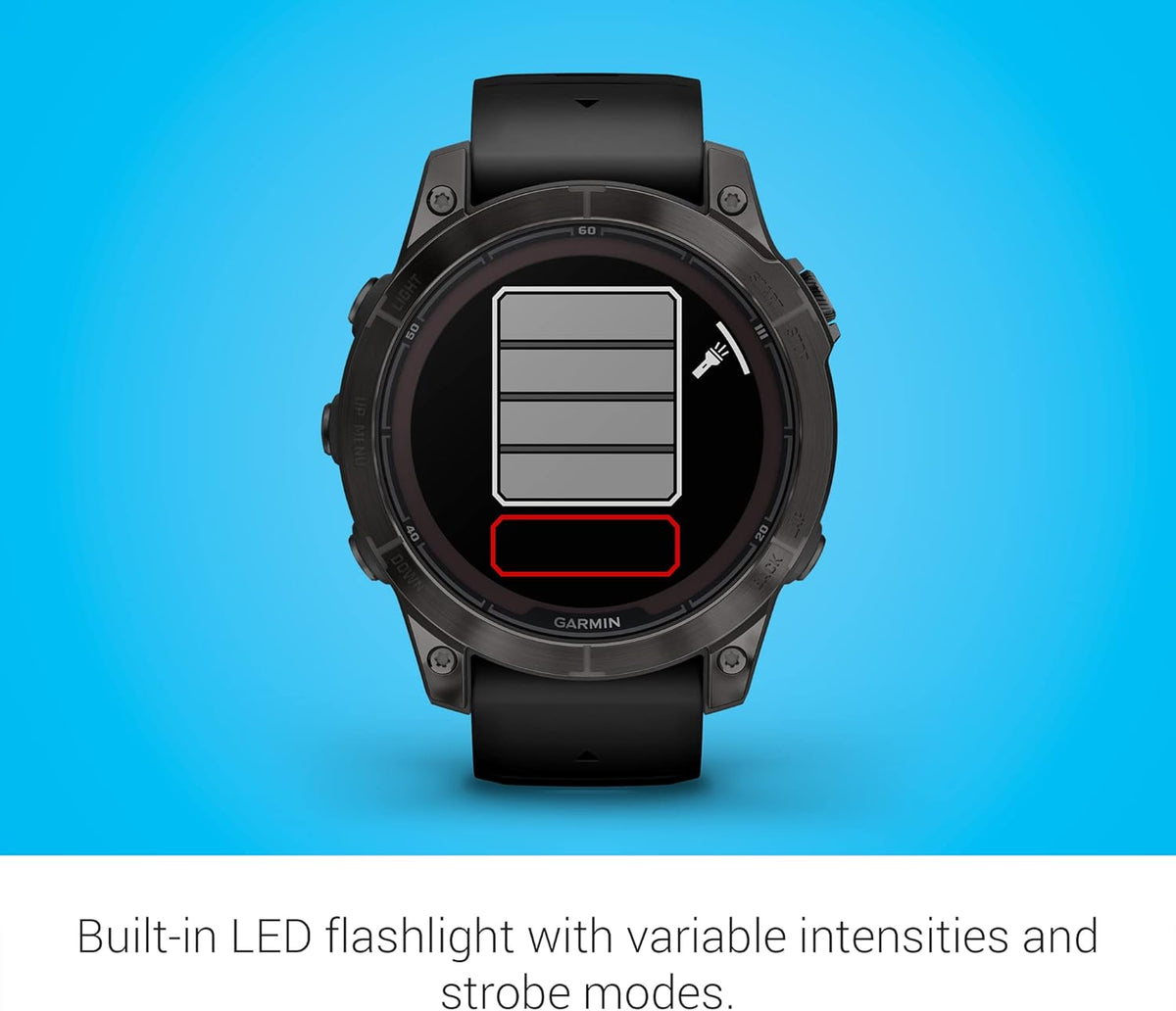 Présentation : Montre connectée GPS multisport Garmin fēnix 7 Pro Sapphire Solar avec lampe torche intégrée, recharge solaire, noire, 47 mm (reconditionnée)