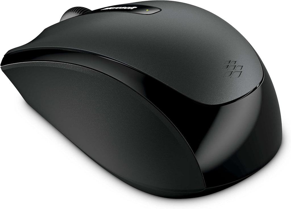 Souris sans fil Microsoft Mobile Mouse 3500 - Gris Loch Ness. Design ergonomique, utilisable par les droitiers et les gauchers, sans fil, USB 2.0 avec nano-émetteur-récepteur pour PC/ordinateur compact portable/de bureau, compatible avec Mac et