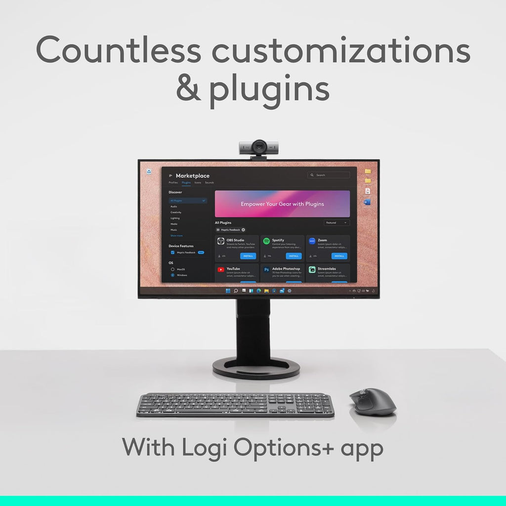Logitech MX Master 4, souris à connectivité sans fil ergonomique doté de retour haptique performant, défilement ultra-réactif, chargement USB-C, Bluetooth, Windows, macOS - Graphite