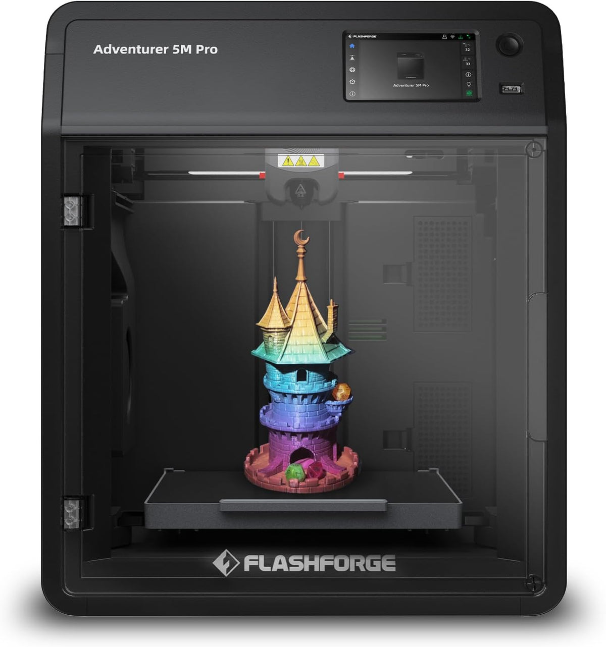 Imprimante 3D Adventurer 5M doté de nivellement automatique et grande vitesse