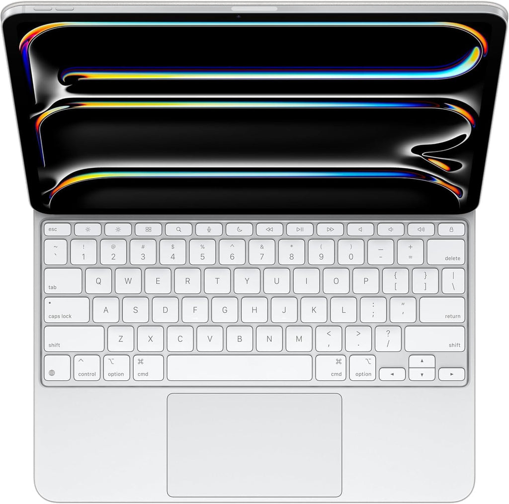 Étui-clavier Magic Keyboard pour iPad Pro 13 pouces (clavier QWERTY anglais), blanc (reconditionné) pratique