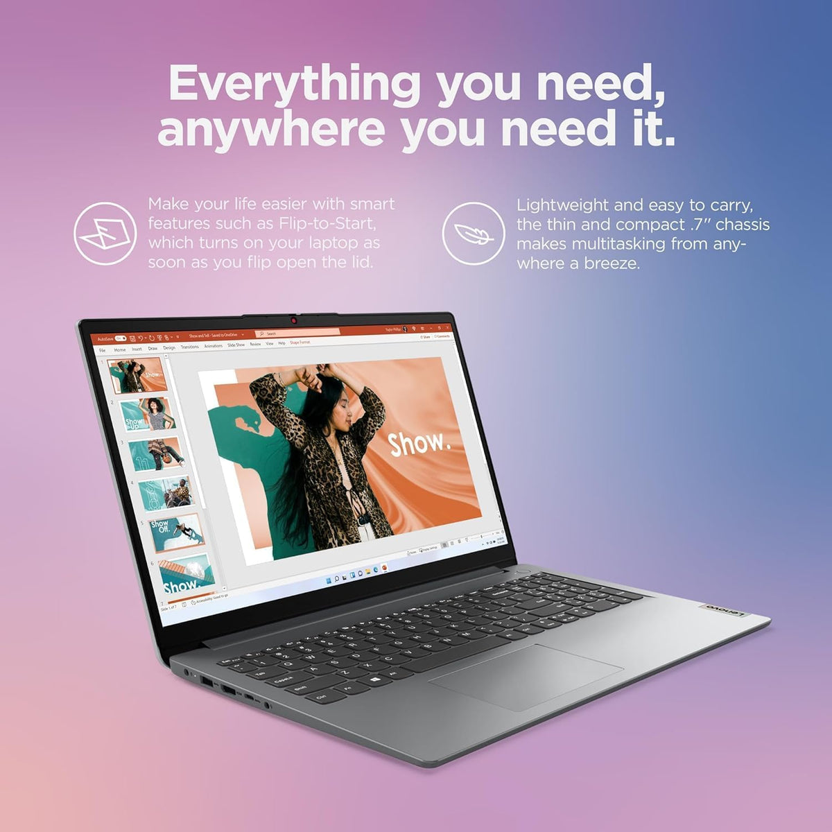 Ordinateur compact portable étudiant Lenovo IdeaPad 1, processeur Intel Dual Core, 20 Go de RAM, SSD de 1 To + eMMC de 128 Go, écran FHD de 15,6 pouces, abonnement d'un an à Office 365, Windows 11 Famille, Wi-Fi 6, webcam, Bluetooth, lecteur de