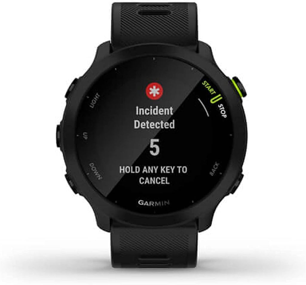 Montre de course GPS Garmin Forerunner 55 doté de suggestions d'entraînement quotidiennes, allant jusqu'à 2 semaines d'autonomie, noire (reconditionnée)