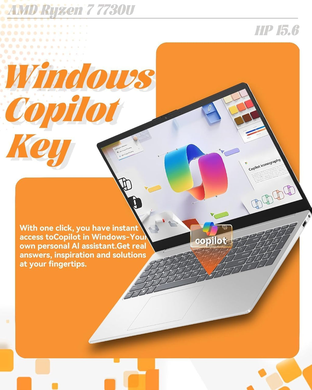 Ordinateur compact portable HP 15,6" | Édition 2026 | 16 Go de RAM | SSD 256 Go | Processeur Intel | Écran Full HD 1080p | Windows 11 | Wi-Fi 6 et Ethernet | Clavier complet | Autonomie longue durée
