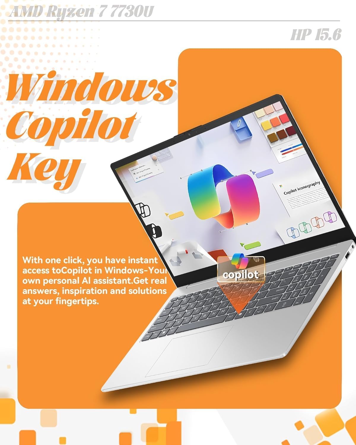 Ordinateur compact portable HP 15,6" | Édition 2026 | 16 Go de RAM | SSD 256 Go | Processeur Intel | Écran Full HD 1080p | Windows 11 | Wi-Fi 6 et Ethernet | Clavier complet | Autonomie longue durée