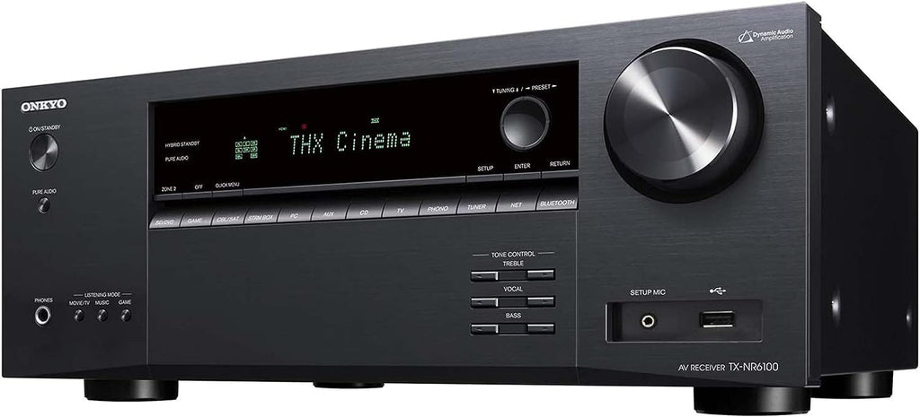 Ampli-tuner AV intelligent Onkyo TX-NR6100 7.2 canaux 8K - Certifié THX, compatible doté de Sonos et proposant une expérience de jeu 4K ultime