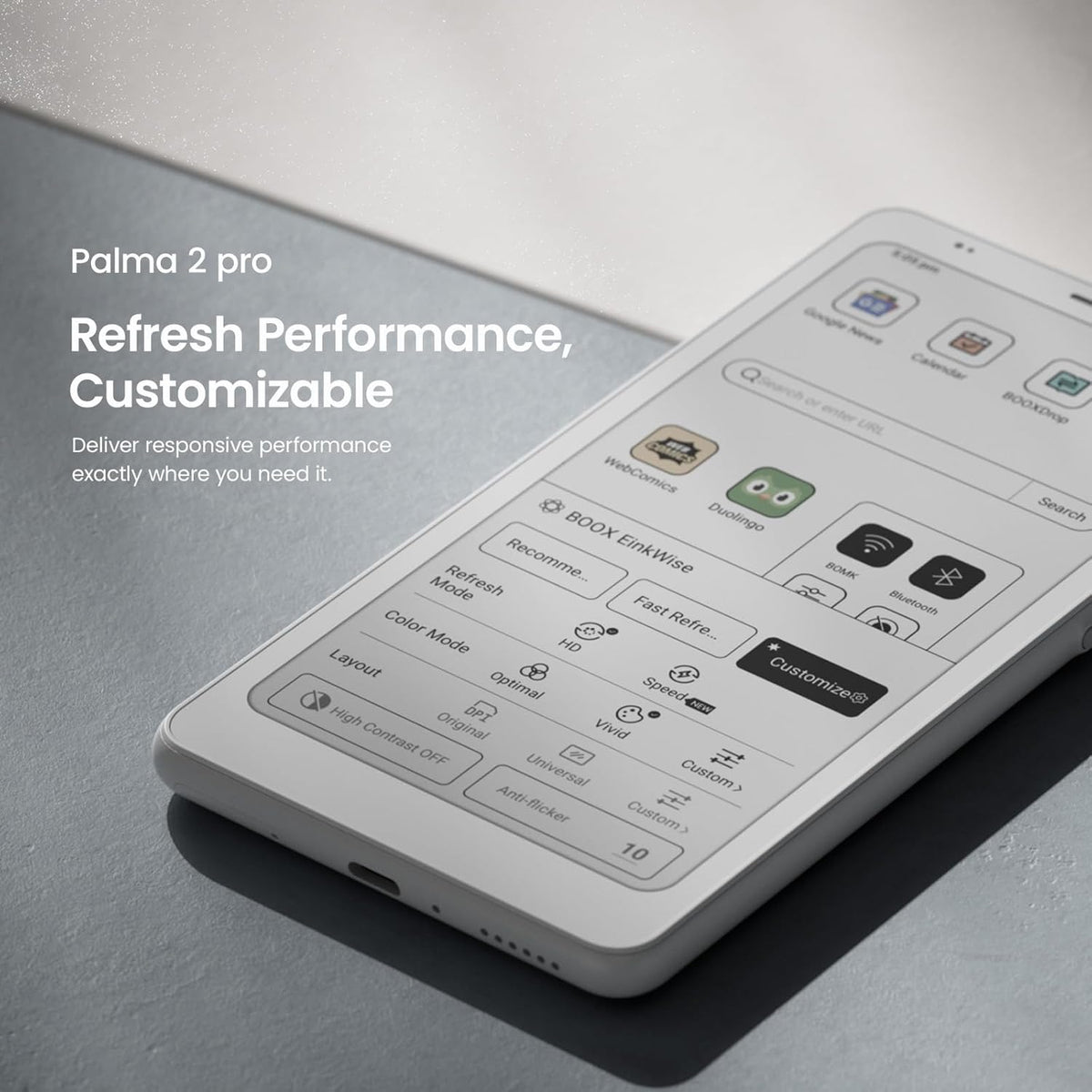 BOOX Palma2 Pro Liseuse ePaper Mobile 8G 128G 150PPI en mode couleur (blanc) – Modèle pratique