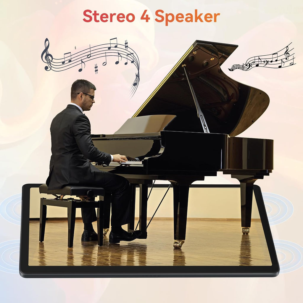 Tablette tactile | 14 pouces Android 16 | 30 Go de RAM, 256 Go de ROM | Écran IPS Full HD 1920 x 1200 | Batterie 10 000 mAh, charge rapide 30 W | Processeur octocœur | Wi-Fi 6, Bluetooth 5.4 | Double caméra | Clavier | Souris | Stylet | Étui | Casque