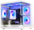 PC de jeu pré-assemblé Ryzen 5 5500 3,6 GHz (6 cœurs, 12 threads, allant jusqu'à 4,2 GHz), Radeon RX6500XT, 4 Go de RAM DDR4, 16 Go de espace de stockage NVMe, SSD de 512 Go, Wi-Fi 6, format tour, adapté à un usage domestique et le bureau.