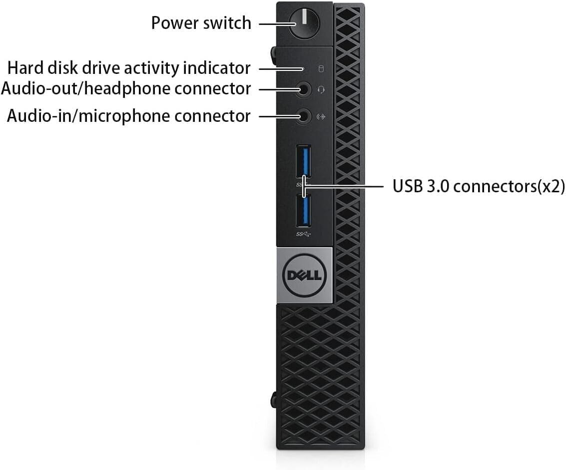 Ordinateur de bureau Dell Optiplex 3040 Micro Mini, processeur Intel Core de 6e génération à 3,20 GHz, 8 Go de RAM, SSD de 256 Go, Wi-Fi, Bluetooth, clavier et souris, Windows 11 Pro (reconditionné) – Modèle pratique