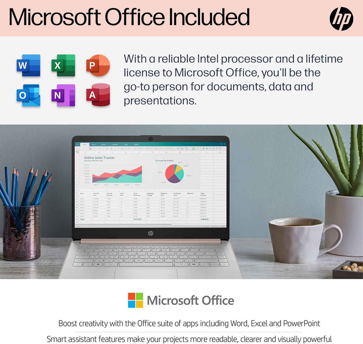 Ordinateur compact portable HP Flagship 14 pour étudiants et professionnels (2026), Windows 11 Professionnel, Copilot AI, processeur Intel jusqu'à 2,8 GHz, 8 Go de RAM, 628 Go de stockage (128 Go SSD + 500 Go d'extension), Wi-Fi 6, HubxcelAccessory