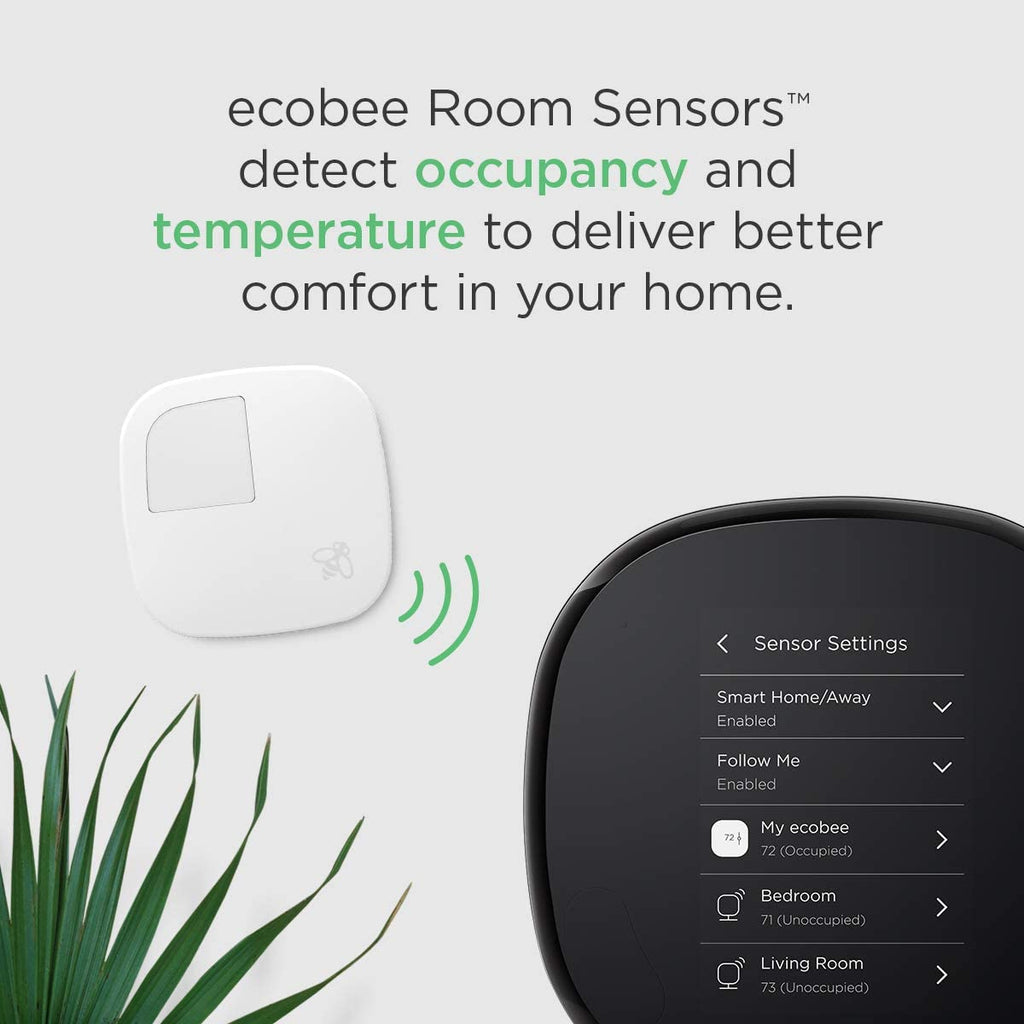 Thermostat intelligent 4 pouces doté de Alexa intégrée et capteur de température ambiante inclus