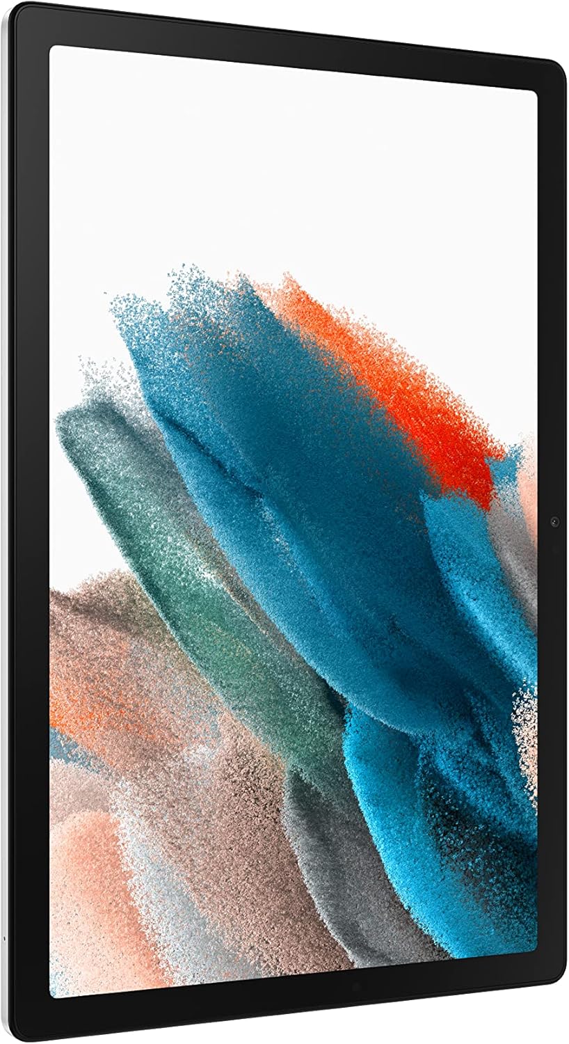 Tablette tactile Samsung Galaxy Tab A8 10,5" 64 Go Android, écran LCD, contenu pour enfants, Smart Switch, mémoire extensible, batterie longue durée, charge rapide, version US 2022, argent, exclusivité Amazon