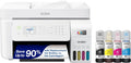 Imprimante jet d'encre multifonction à connectivité sans fil Epson EcoTank ET-4800 : imprimante, scanner, copieur, fax, chargeur automatique de documents, Ethernet, blanc.