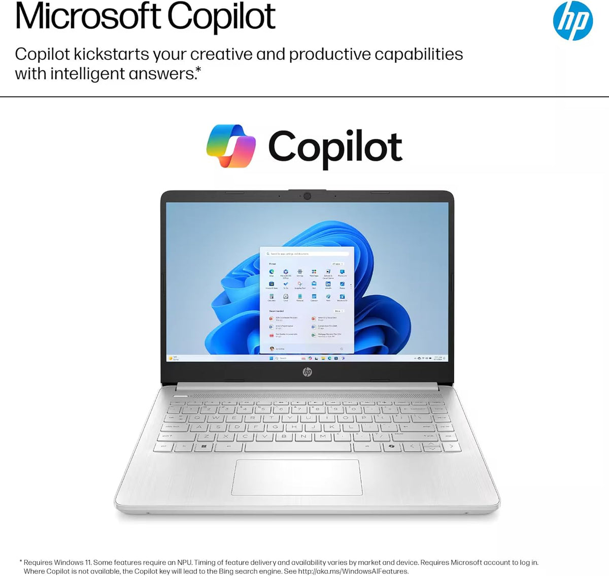 Ordinateur compact portable HP 14 (édition 2025) : Professionnel, Étudiant, Fin, Licence à vie pour Microsoft Office, Copilot AI, Processeur Intel quadricœur, 16 Go de RAM, 628 Go de stockage (128 Go UFS + 500 Go d'extension), Accessoires Marxsol