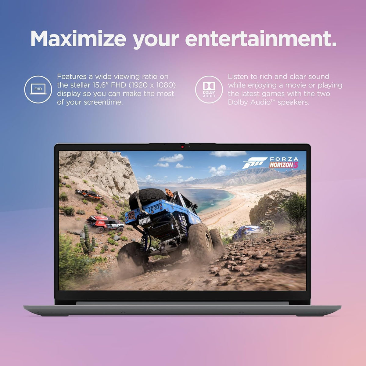 Ordinateur compact portable étudiant Lenovo IdeaPad 1, processeur Intel Dual Core, 20 Go de RAM, SSD de 1 To + eMMC de 128 Go, écran FHD de 15,6 pouces, abonnement d'un an à Office 365, Windows 11 Famille, Wi-Fi 6, webcam, Bluetooth, lecteur de