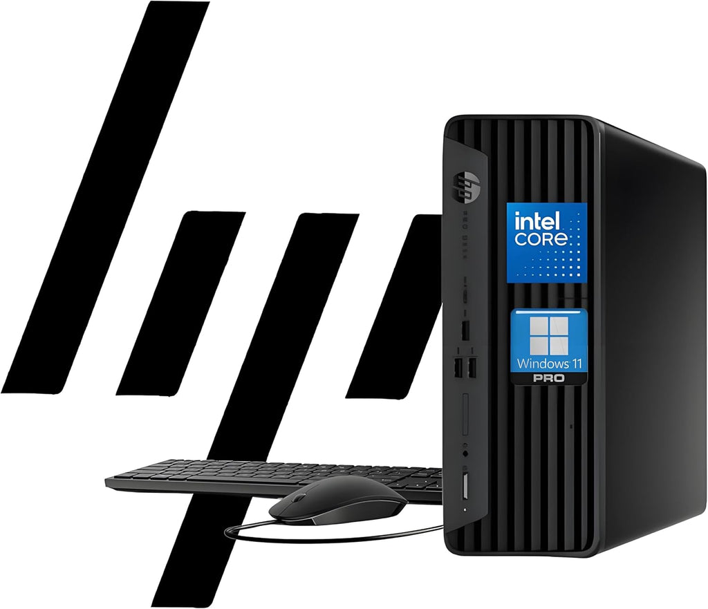 Ordinateur de bureau professionnel HP ProDesk 400 G9 SFF, processeur Intel, 32 Go de RAM, SSD PCIe de 1 To, double affichage 4K, USB-C, HDMI, RJ-45, Wi-Fi, clavier et souris doté de connectivité filaires, Windows 11 Professionnel