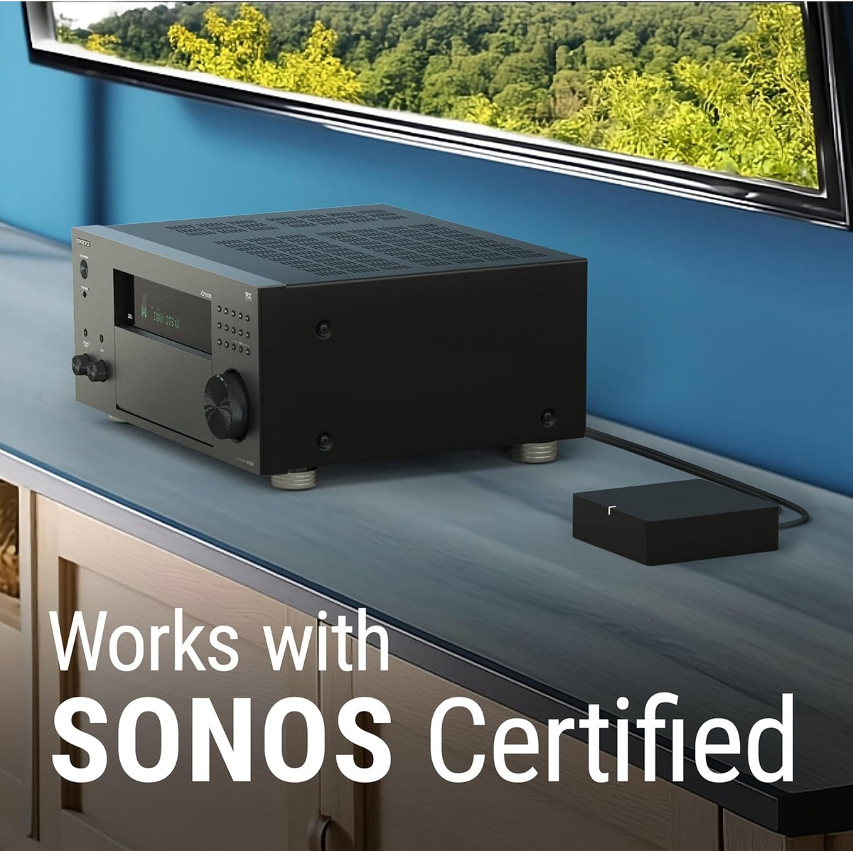 Ampli-tuner AV Onkyo TX-RZ50 9.2 canaux - 120 watts par canal - Compatible Dirac Live dès la sortie de la boîte - Fonctionne doté de Sonos - Certifié THX et plus encore
