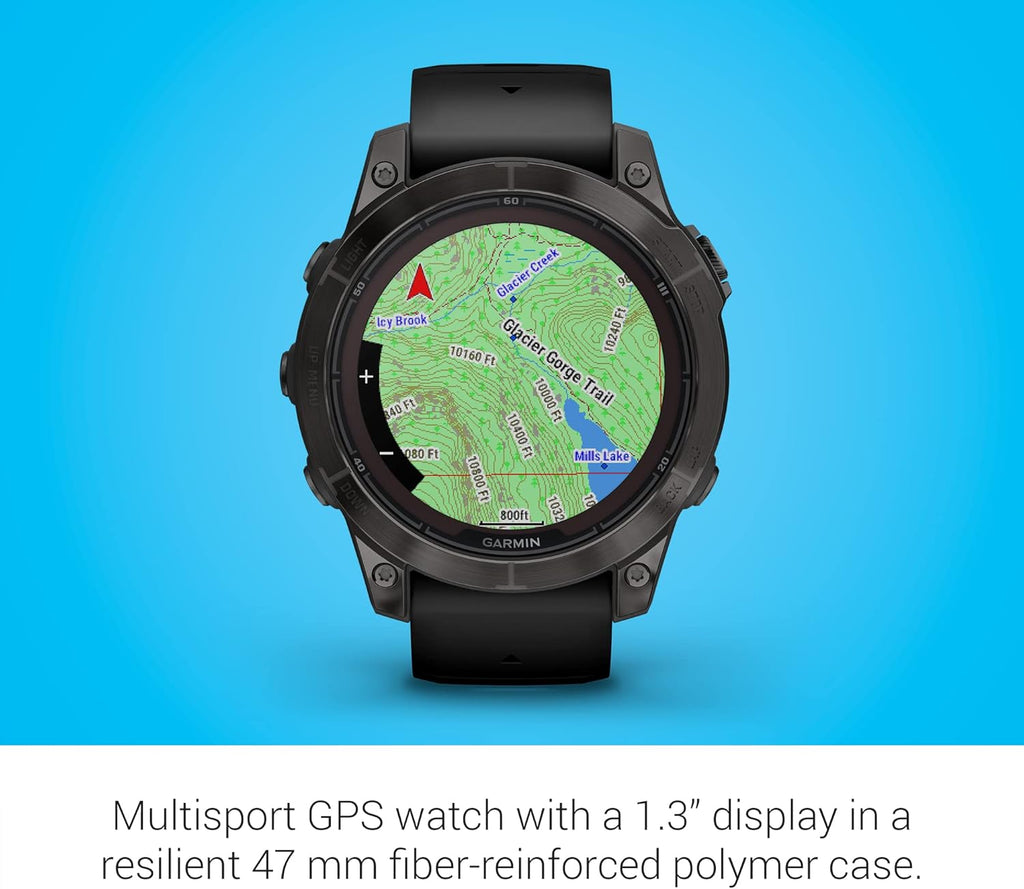 Présentation : Montre connectée GPS multisport Garmin fēnix 7 Pro Sapphire Solar avec lampe torche intégrée, recharge solaire, noire, 47 mm (reconditionnée)