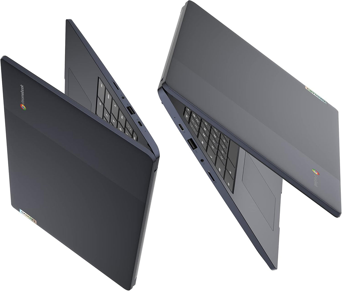 Chromebook Lenovo IdeaPad 3i, écran FHD 15,6 pouces, processeur Intel Celeron N4500, 8 Go de RAM, 64 Go de stockage eMMC, résolution 1920 x 1080 pixels, webcam 720p, Chrome OS, bleu abysse
