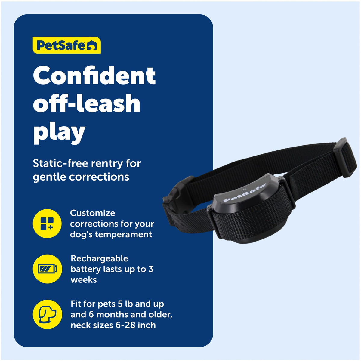 Collier récepteur à connectivité sans fil PETSAFE Stay & Play - Étanche