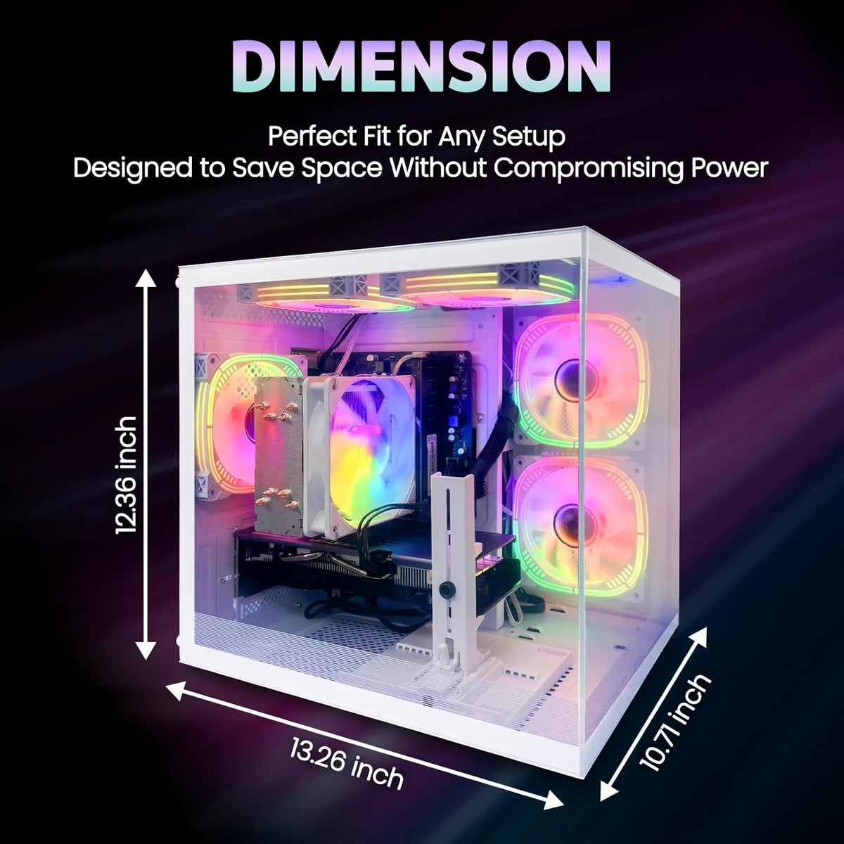 PC de jeu pré-assemblé Ryzen 5 5500 3,6 GHz (6 cœurs, 12 threads, allant jusqu'à 4,2 GHz), Radeon RX6500XT, 4 Go de RAM DDR4, 16 Go de espace de stockage NVMe, SSD de 512 Go, Wi-Fi 6, format tour, adapté à un usage domestique et le bureau.