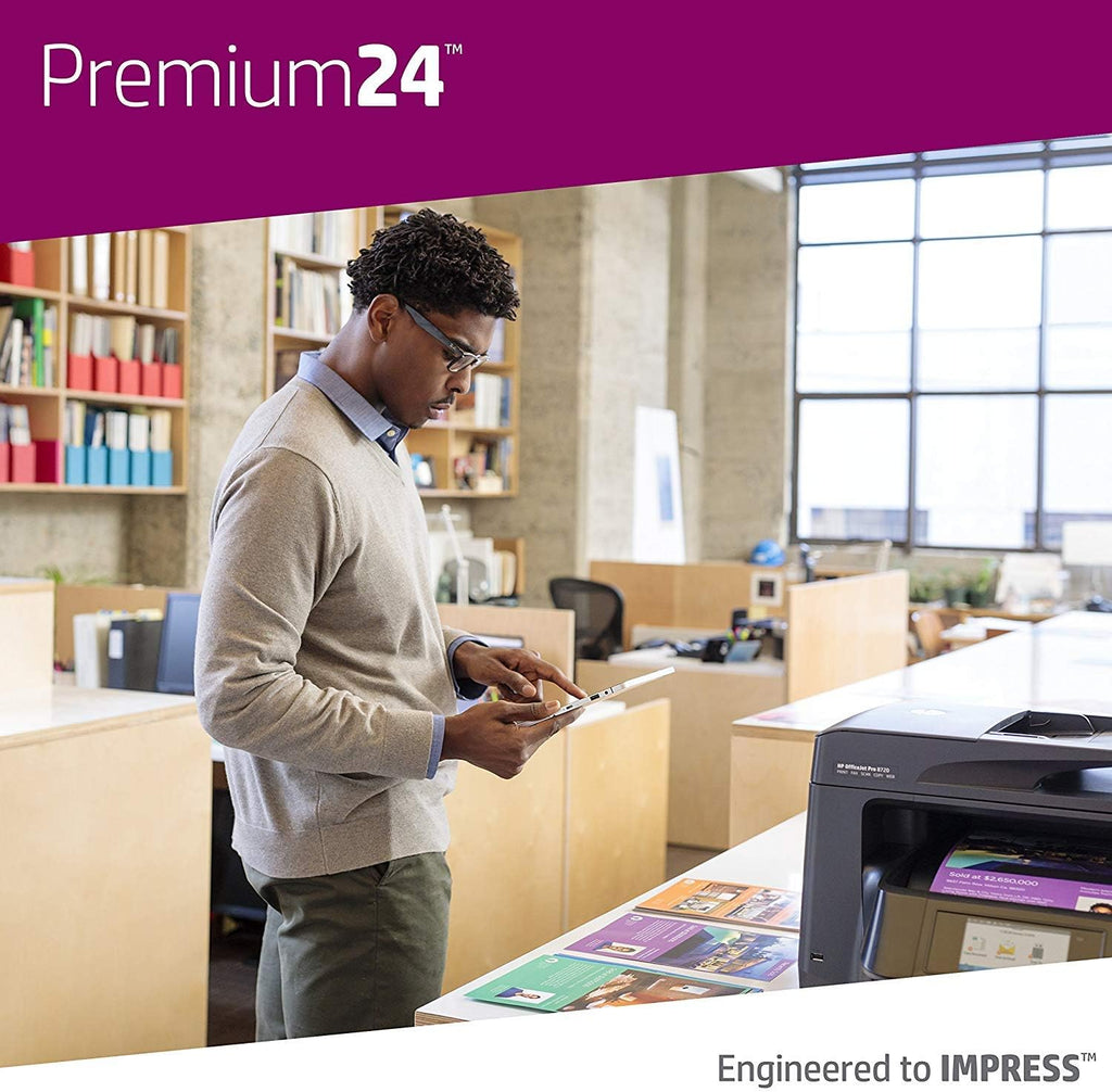 Papier pour imprimante HP | Format 8,5 x 11 pouces | qualité soignée 24 lb | Palette de 32 caisses - 160 000 feuilles | Blanc 100 | Fabriqué aux États-Unis - Certifié FSC | 112400P